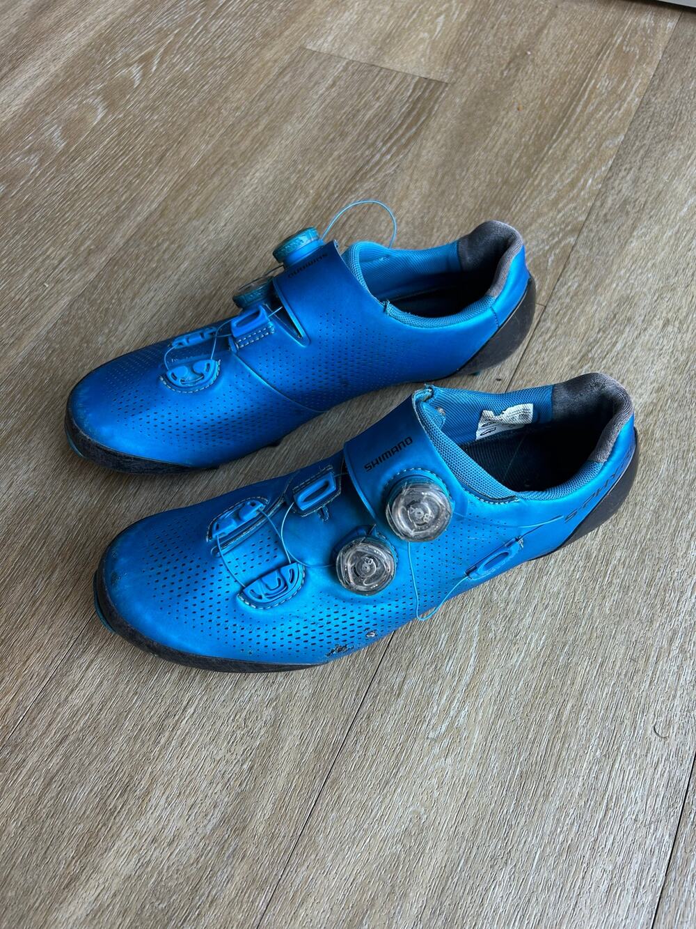 Shimano S-PHYRE RC903 Road Cycling Shoes BlueDual BOA Li2 $480 biking athletic
